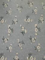 Ditsy Floral on Sky Blue Poly/Cotton