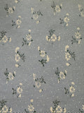 Ditsy Floral on Sky Blue Poly/Cotton