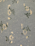 Ditsy Floral on Sky Blue Poly/Cotton