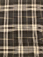 Grey/White Tartan Check Soft Handle Shirting