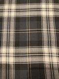 Grey/White Tartan Check Soft Handle Shirting