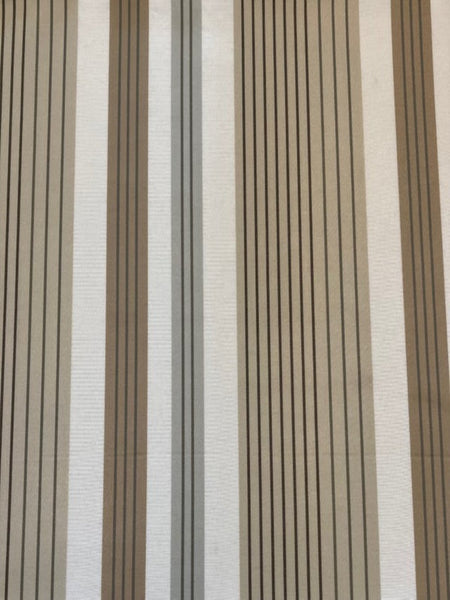 Coffee/Grey Stripe - Stripes running along the Fabric