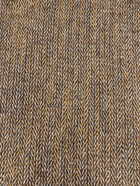 Chestnut Herringbone Wool Mix with Orange Fleck