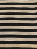 Black 8mm Stripe with Allover Gold Glitter Lurex Effect. Stripes run across the fabric.