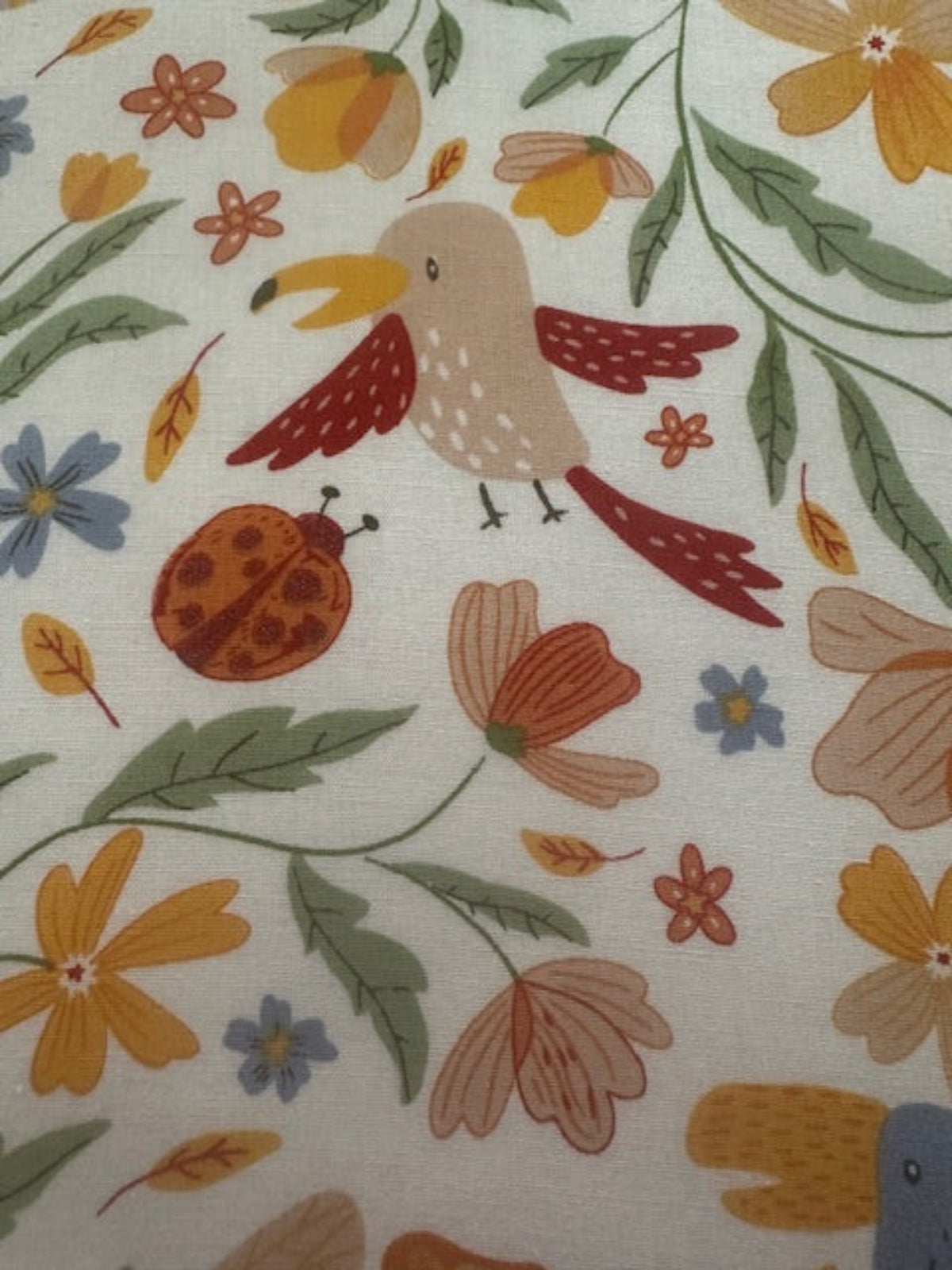 Multi Country Flowers with Birds, Butterflies, &amp; Ladybirds on Cotton Lawn