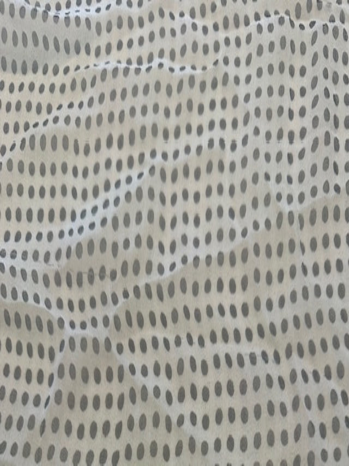 Black Spot on Ivory Yoryu Silk Chiffon