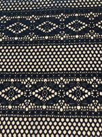 Black Panelled Lace