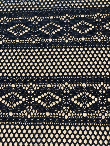 Black Panelled Lace