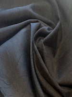 Black Crushed Effect Lightweight Silk Dupion