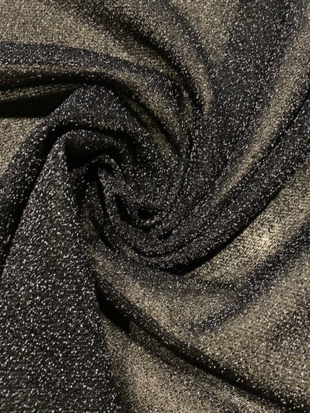 Black Glitter Knit, One Way Stretch