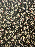 Ditsy Floral on Black Cotton Poplin