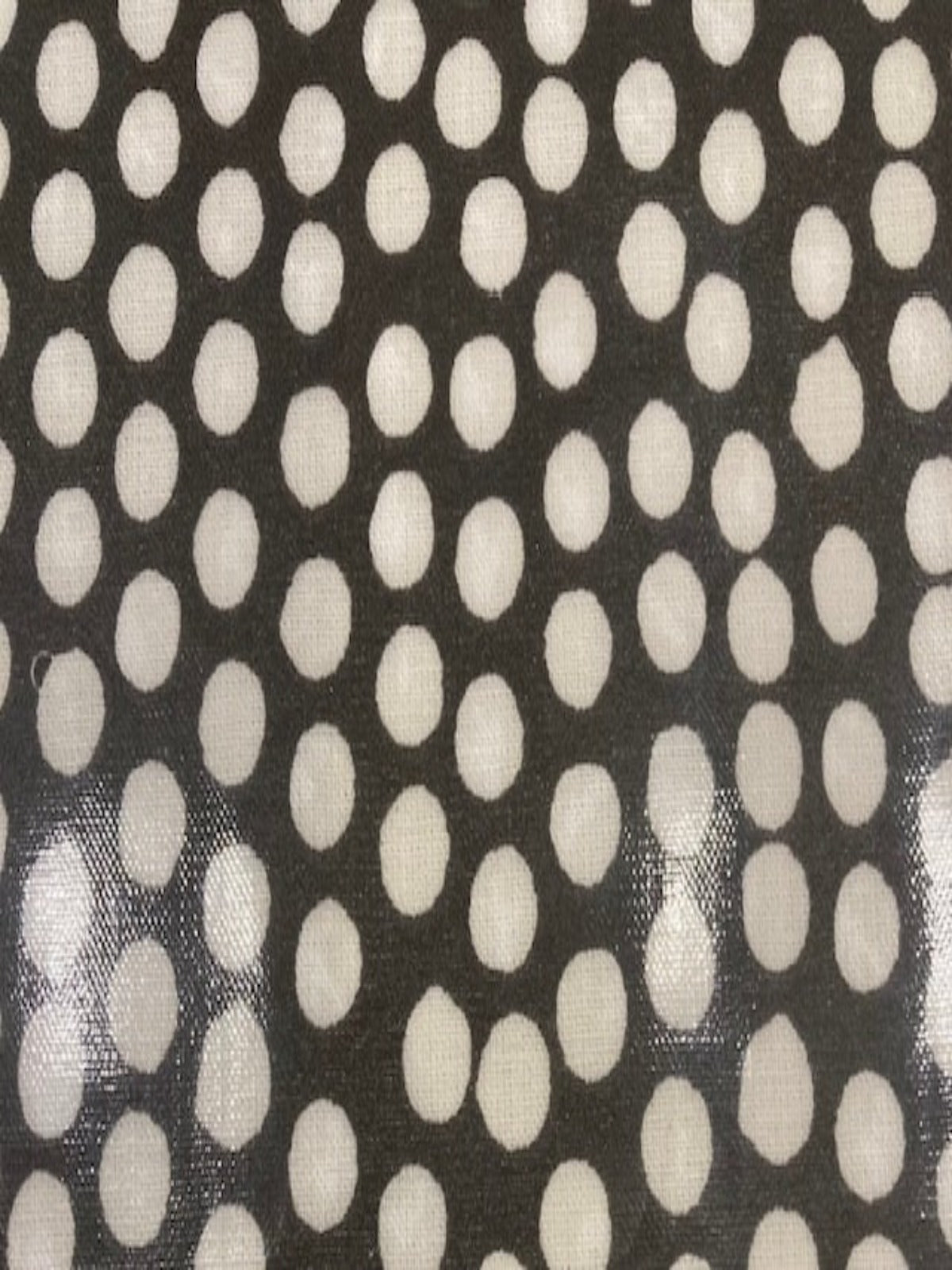 White Spot on Black PVC Coated Cotton