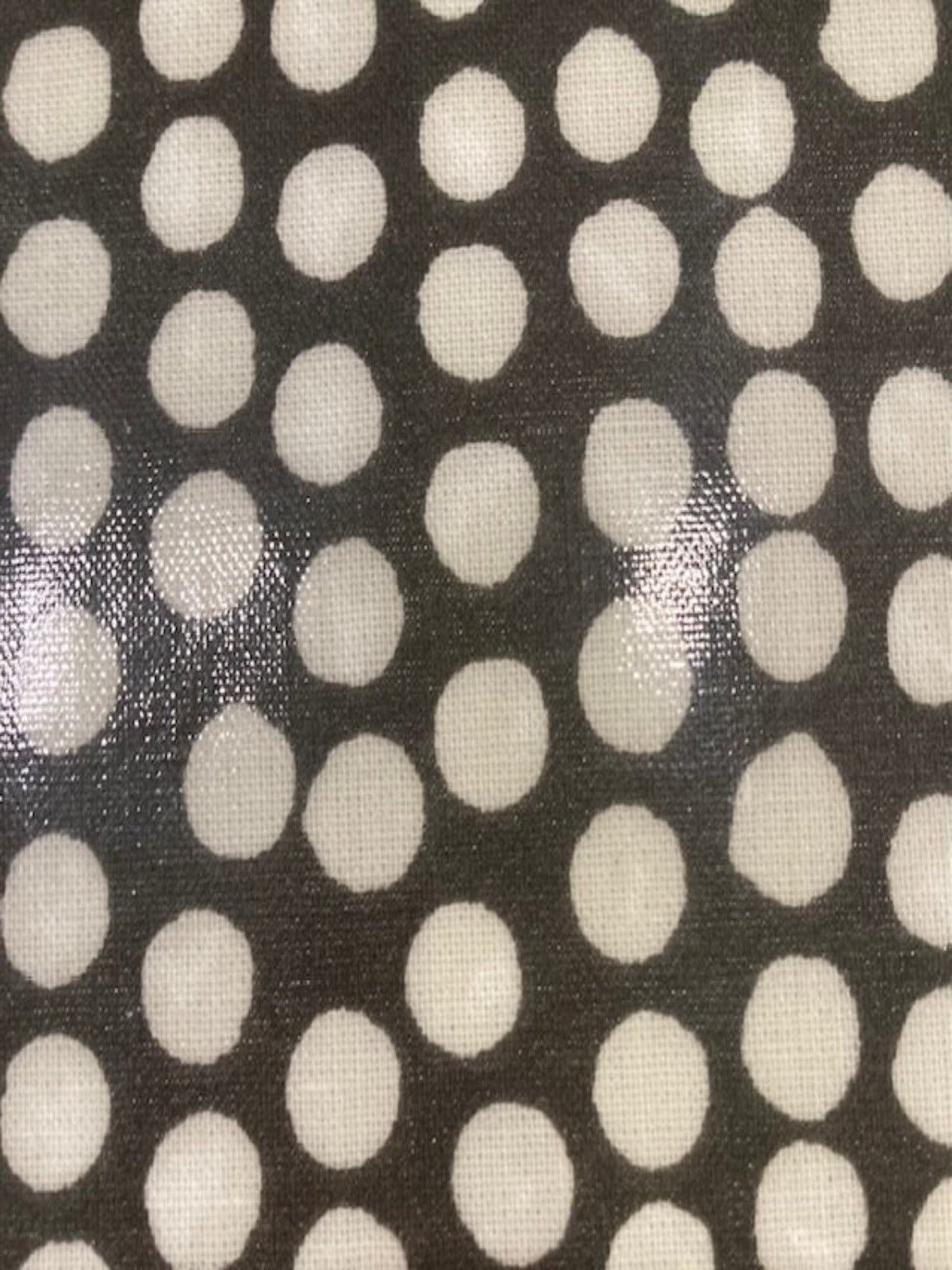 White Spot on Black PVC Coated Cotton