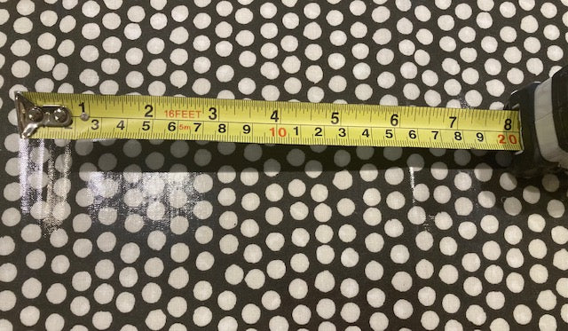 White Spot on Black PVC Coated Cotton