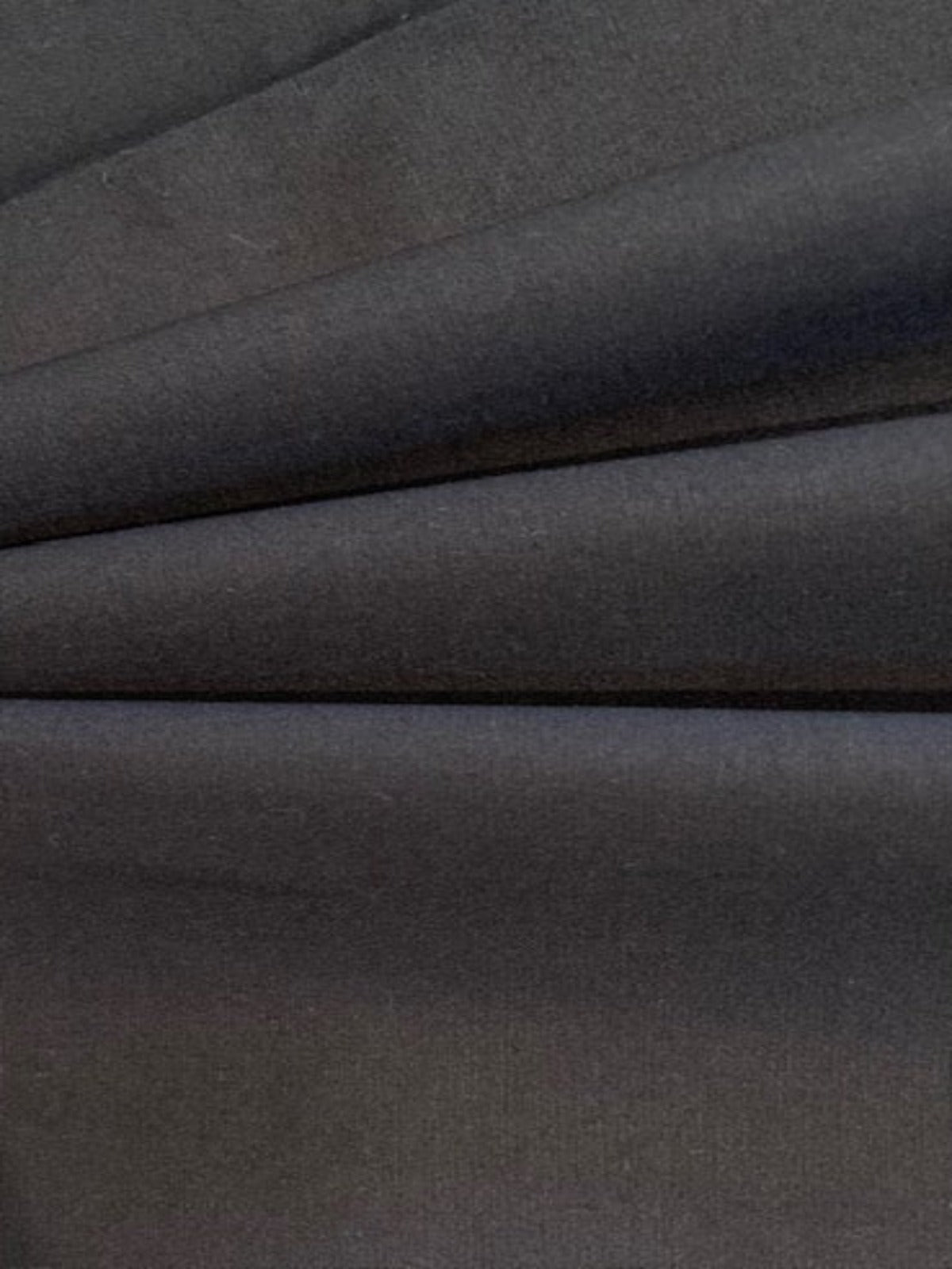 Black Cotton Woven with Stretch Shirting Weight