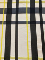 Black Check with Yellow Overcheck on White