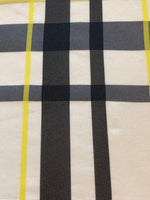 Black Check with Yellow Overcheck on White