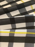 Black Check with Yellow Overcheck on White