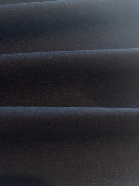 Black Cotton Linen Mix with One Way Stretch