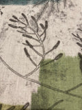Green Fern & Leaves Block Print " Harlequin - Caldesia"