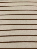 Bronze Lurex Stripe with Self Coloured Lurex detail.on Ivory Stripes run across the fabric.