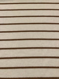 Bronze Lurex Stripe with Self Coloured Lurex detail.on Ivory Stripes run across the fabric.