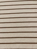 Bronze Lurex Stripe with Self Coloured Lurex detail.on Ivory Stripes run across the fabric.