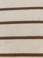 Bronze Lurex Stripe with Self Coloured Lurex detail.on Ivory Stripes run across the fabric.