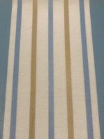 Wedgewood Stripe. Stripes run along the fabric. "Sanderson - Asami stripe Wedgewood"