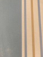 Wedgewood Stripe. Stripes run along the fabric. "Sanderson - Asami stripe Wedgewood"