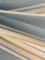 Wedgewood Stripe. Stripes run along the fabric. "Sanderson - Asami stripe Wedgewood"