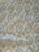 Wedgewood Blue Print on Yoryu Silk Chiffon