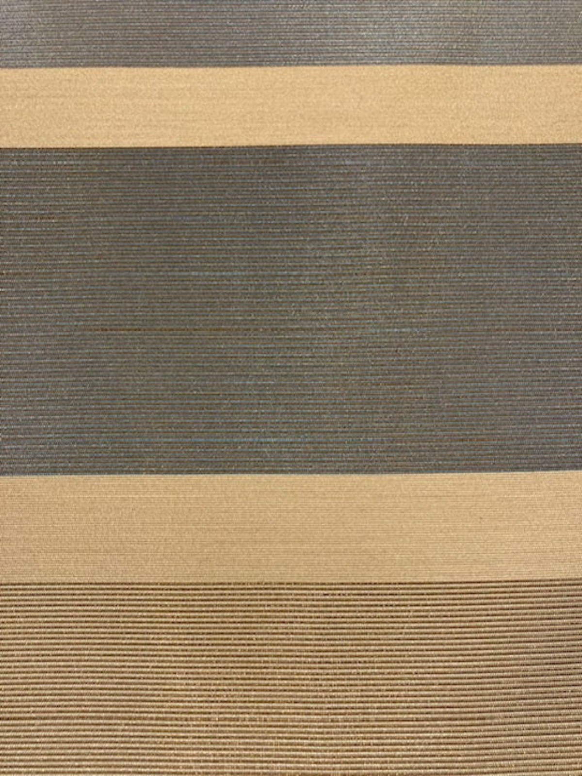 Blue/coffee Ribbed Stripes Running Across the Fabric