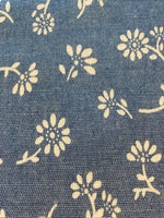 Blue Denim Chambray Small Flower Print