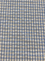 Light Blue Seersucker 4mm Gingham Check