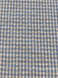 Light Blue Seersucker 4mm Gingham Check