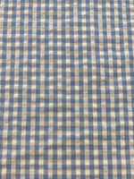 Light Blue Seersucker 4mm Gingham Check