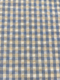 Light Blue Seersucker 4mm Gingham Check