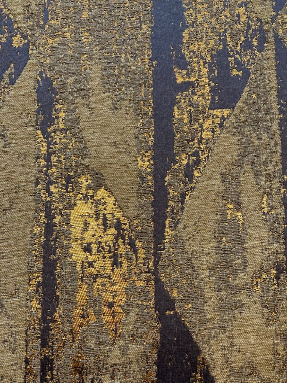 Blue/Grey & Stone Interlocking Triangles with Gold Lurex Detail