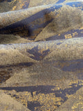 Blue/Grey & Stone Interlocking Triangles with Gold Lurex Detail