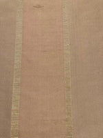 Blush Silk Dupion Irridescent Stripe with Ribboned Stripe running along the Fabric