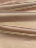 Blush Silk Dupion Irridescent Stripe with Ribboned Stripe running along the Fabric