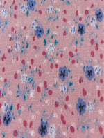 Blue on Pink Ditsy Poly/Cotton