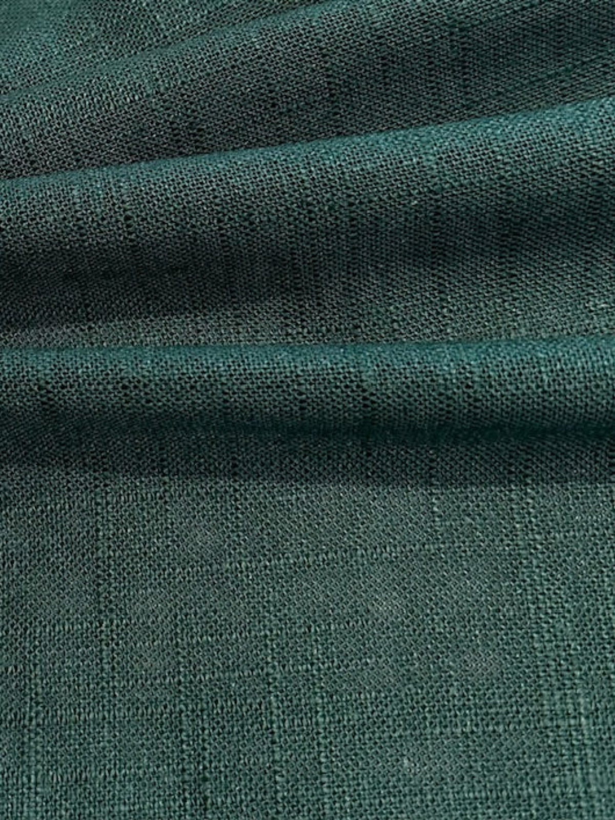 Bottle Green Linen/Viscose Mix, Slubbed Look