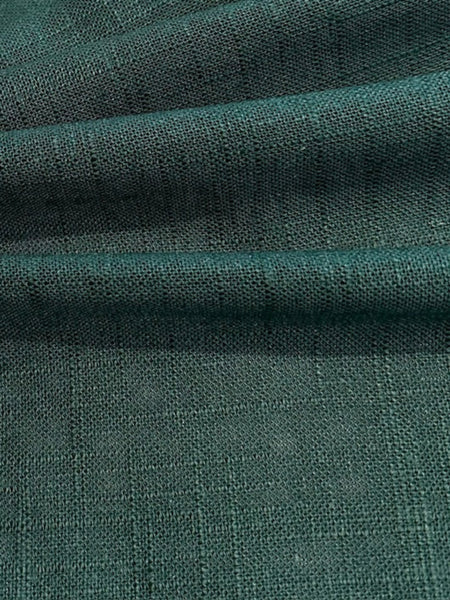 Bottle Green Linen/Viscose Mix, Slubbed Look