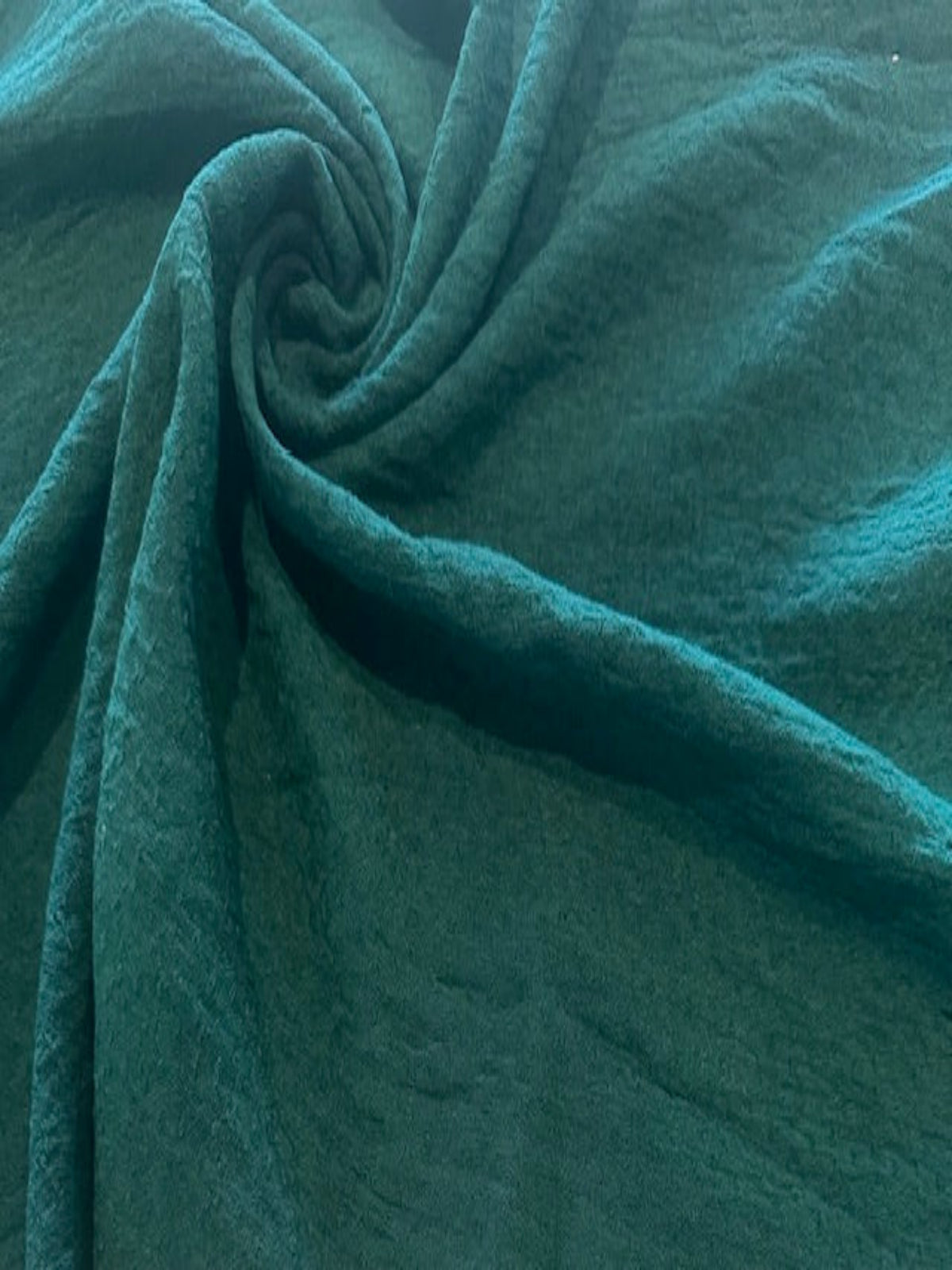 Bottle Green Textured Crepe Jersey