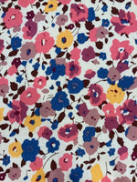 Bright Pink & Blue Small Flowers on Cotton Lawn