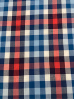 Blue /Red Check Shirting Weight