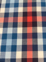 Blue /Red Check Shirting Weight