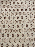 Brown Spot on Aqua Fine Knit